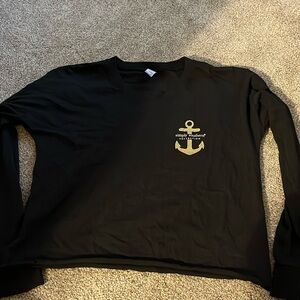 Black long sleeve Simply Southern tshirt.